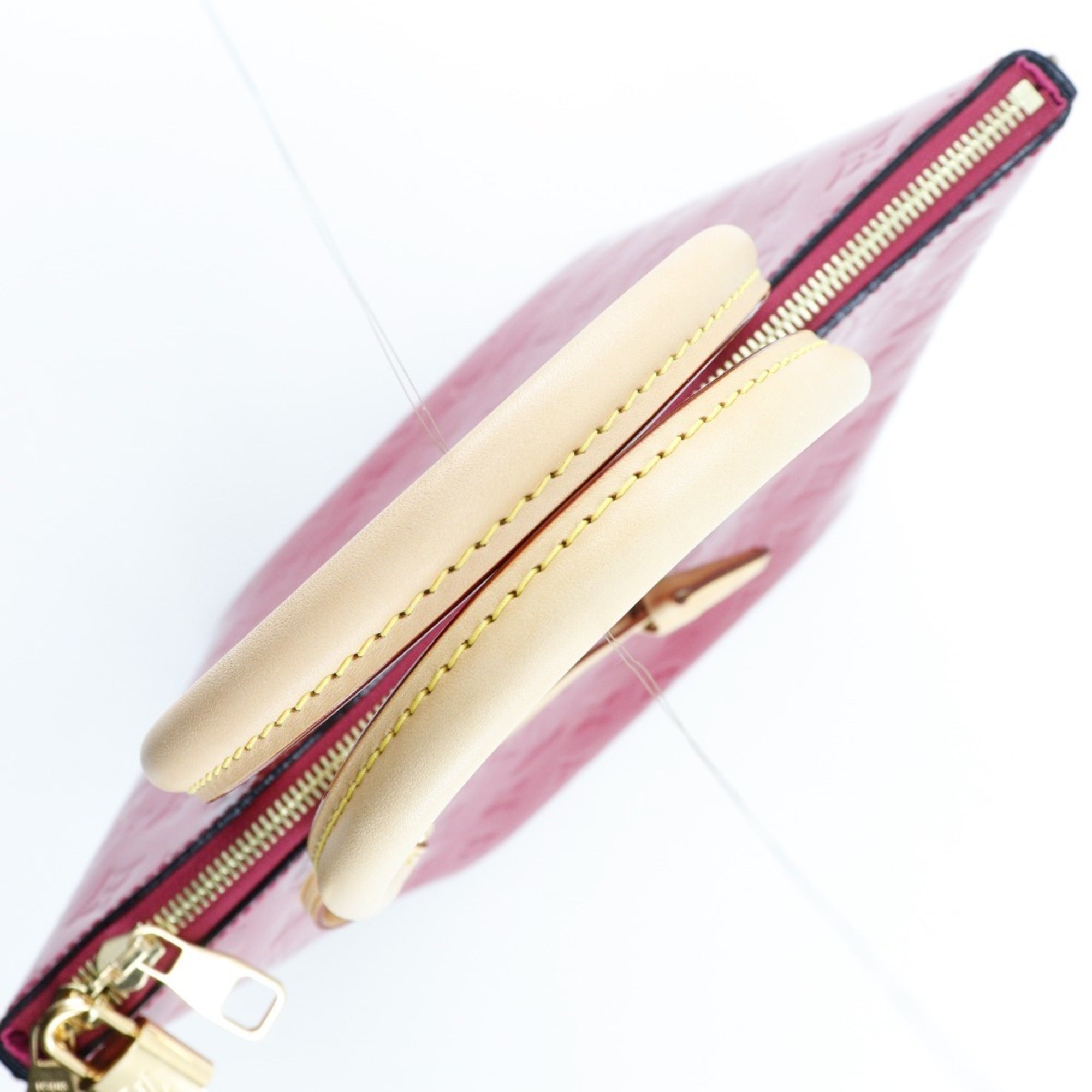 Louis Vuitton LOUIS VUITTON Montebello PM Handbag Shoulder M90166 Monogram Vernis Rose Andian 2014 Pink DR2174 2way A5 Double Women's