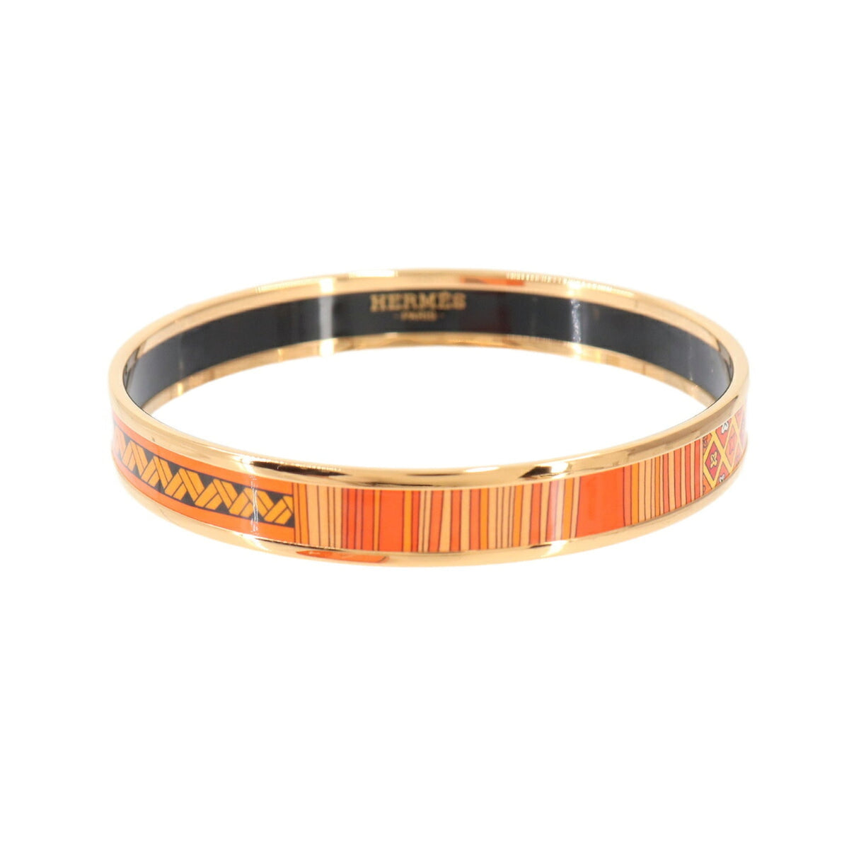 Hermes HERMES Email PM Bangle Bracelet Orange Gold — New - Store Return
