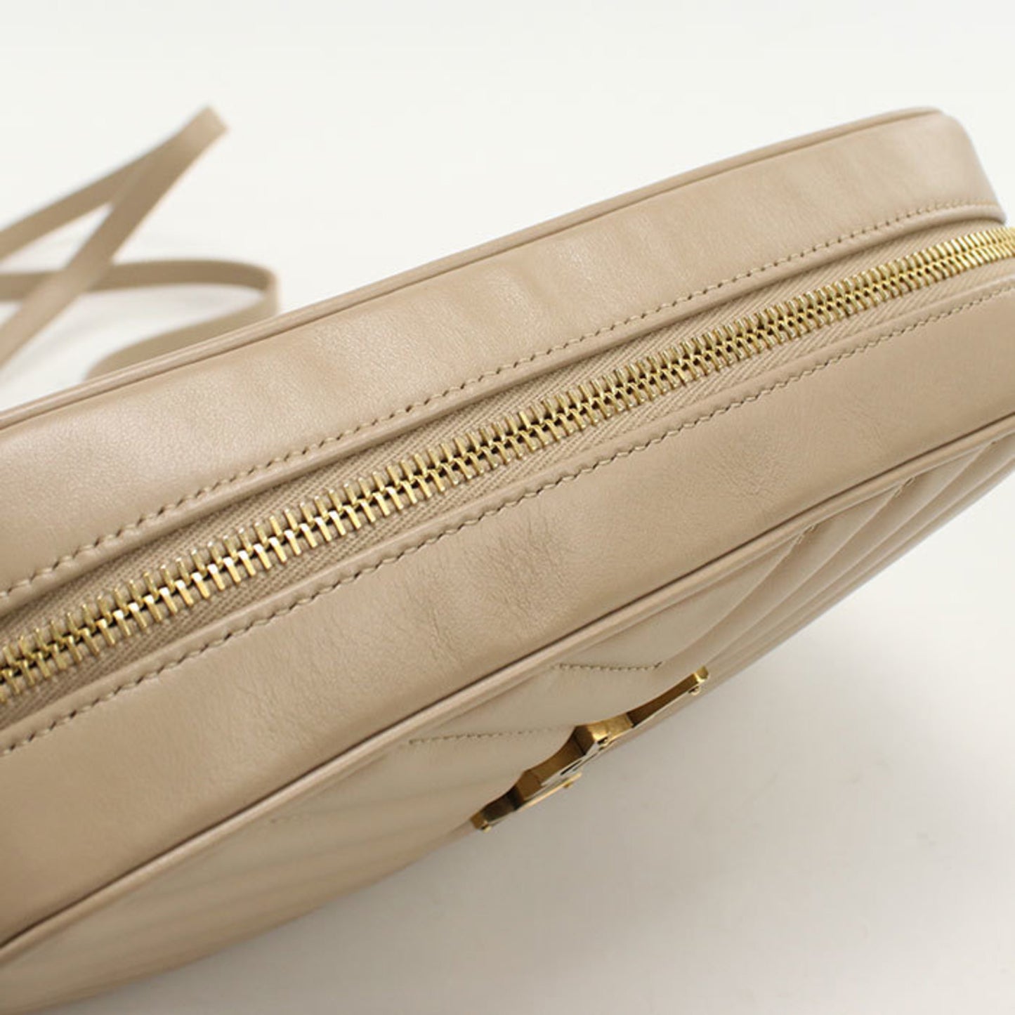 SAINT LAURENT Crossbody Shoulder Bag 761554 Camera Lou Women's Beige