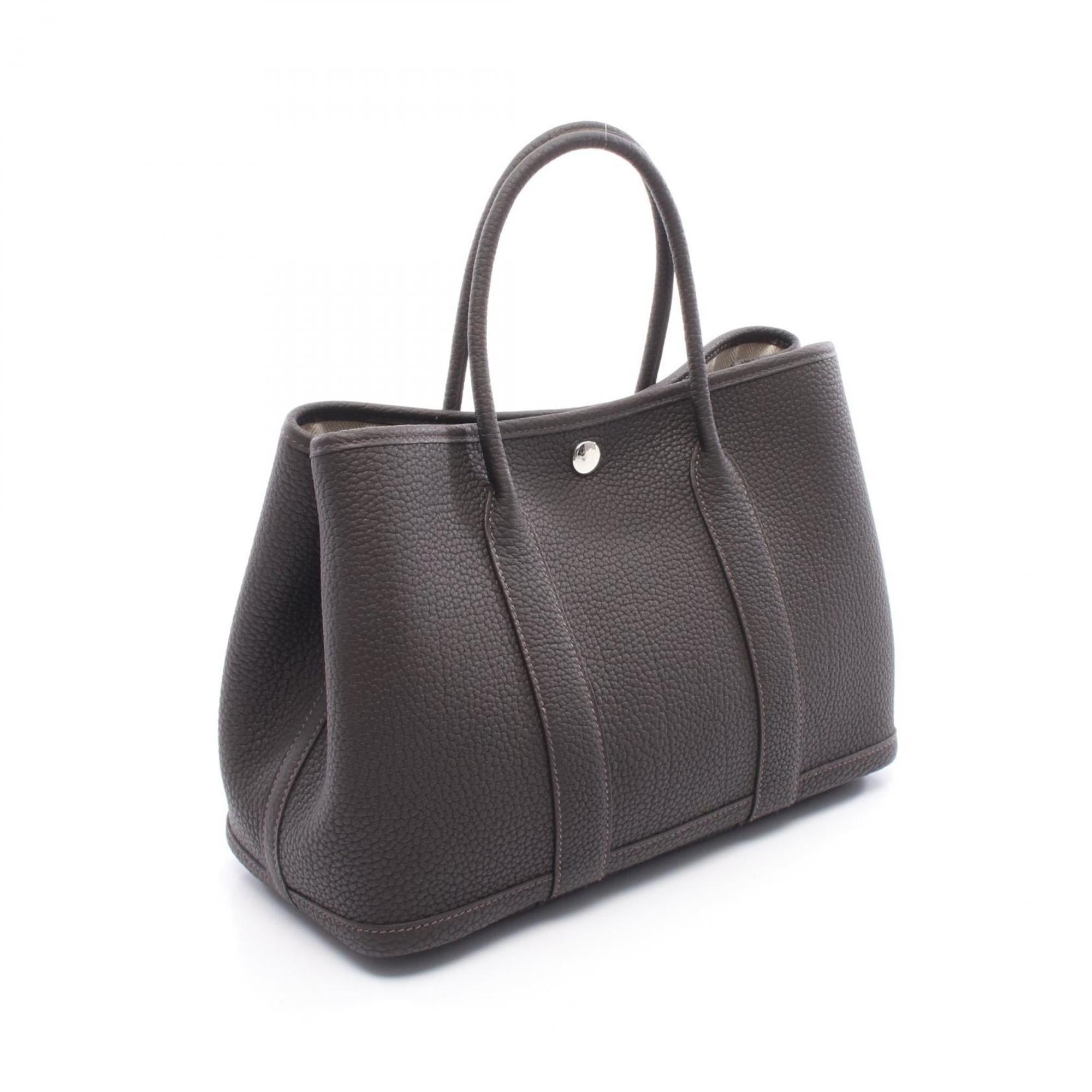 Hermes Garden Party TPM Tote Bag Handbag Leather Negonda Brown Beblanc — New - Store Return