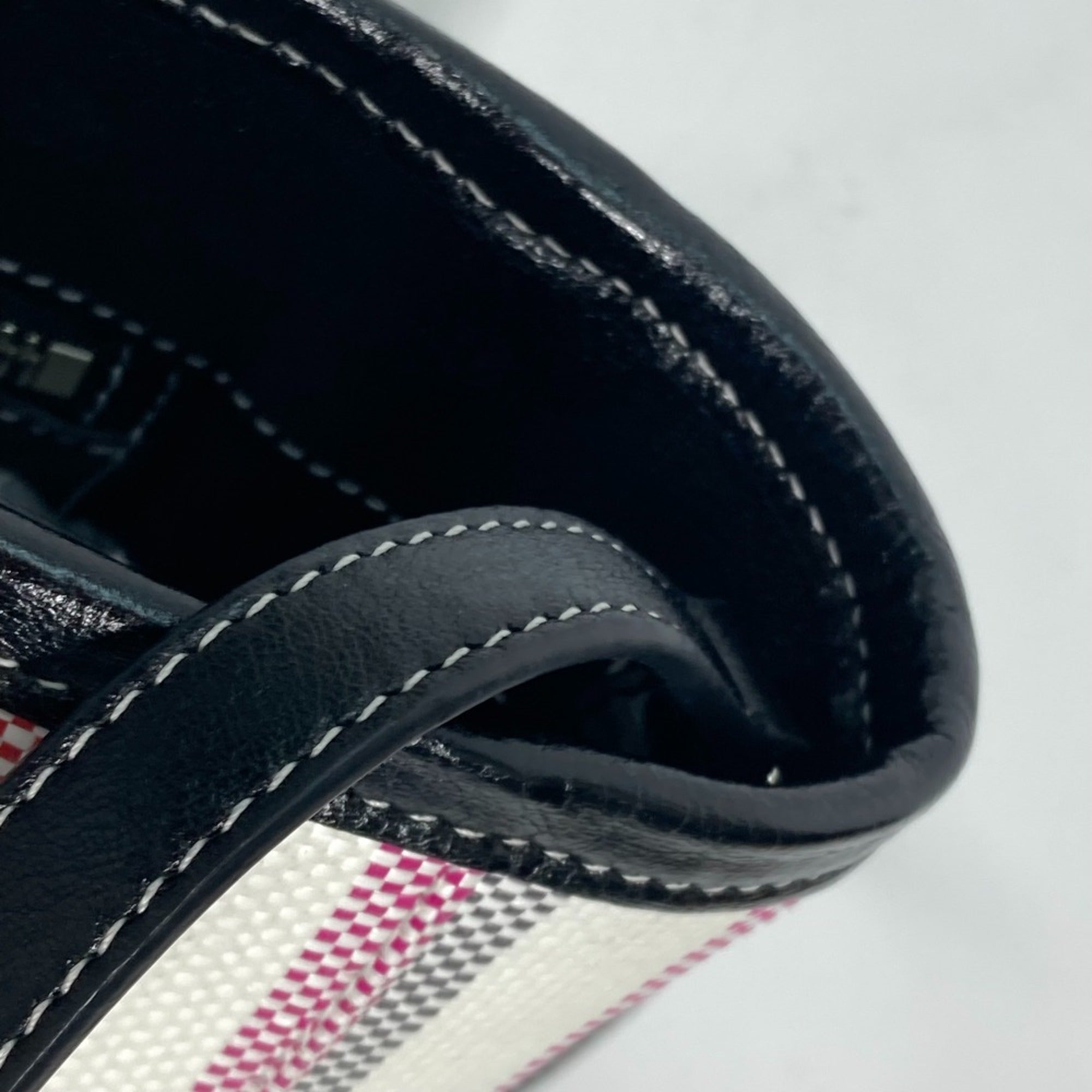 Balenciaga 671404 stripe 2WAY Shoulder Bag Crossbody Tote Bag Hand Bag pink Black x White — Like New