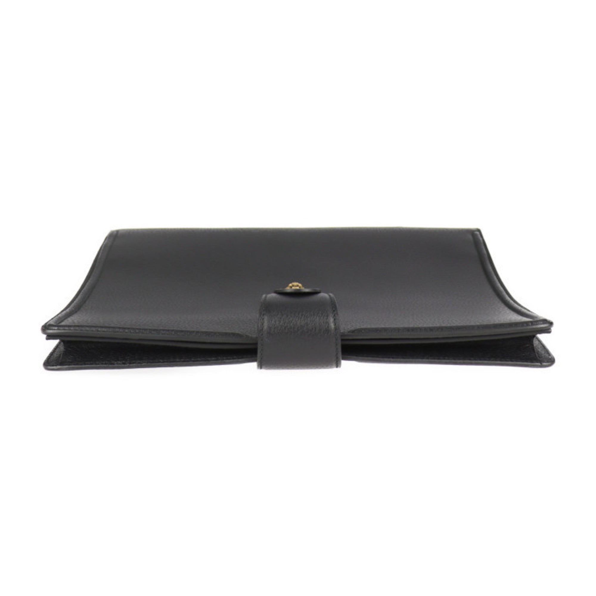 GUCCI Gucci Business Bag 495655 Leather Black Cat Head Clutch — Like New