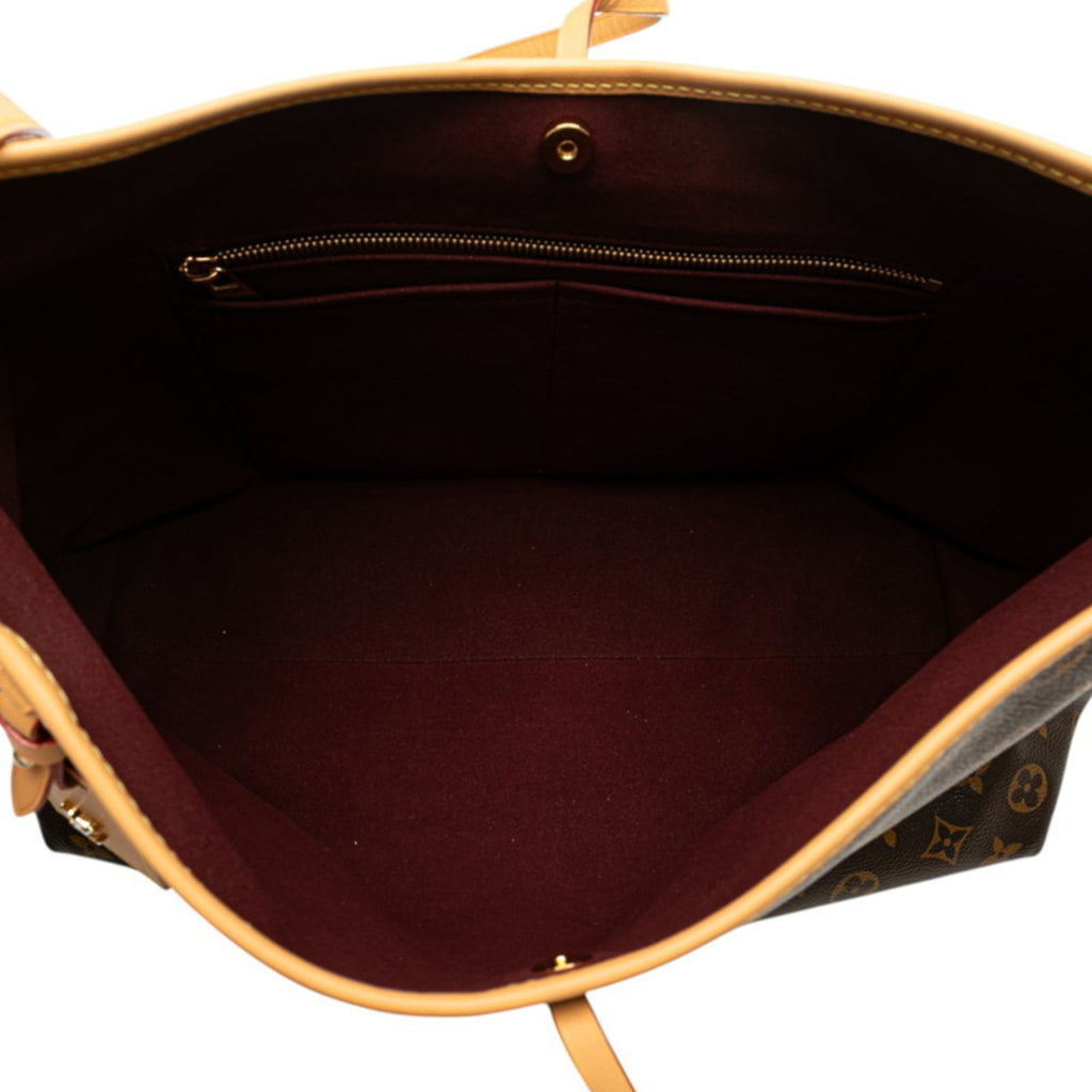Louis Vuitton Monogram Carryall NM MM Shoulder Bag M46197 Brown Leather Women's LOUIS VUITTON