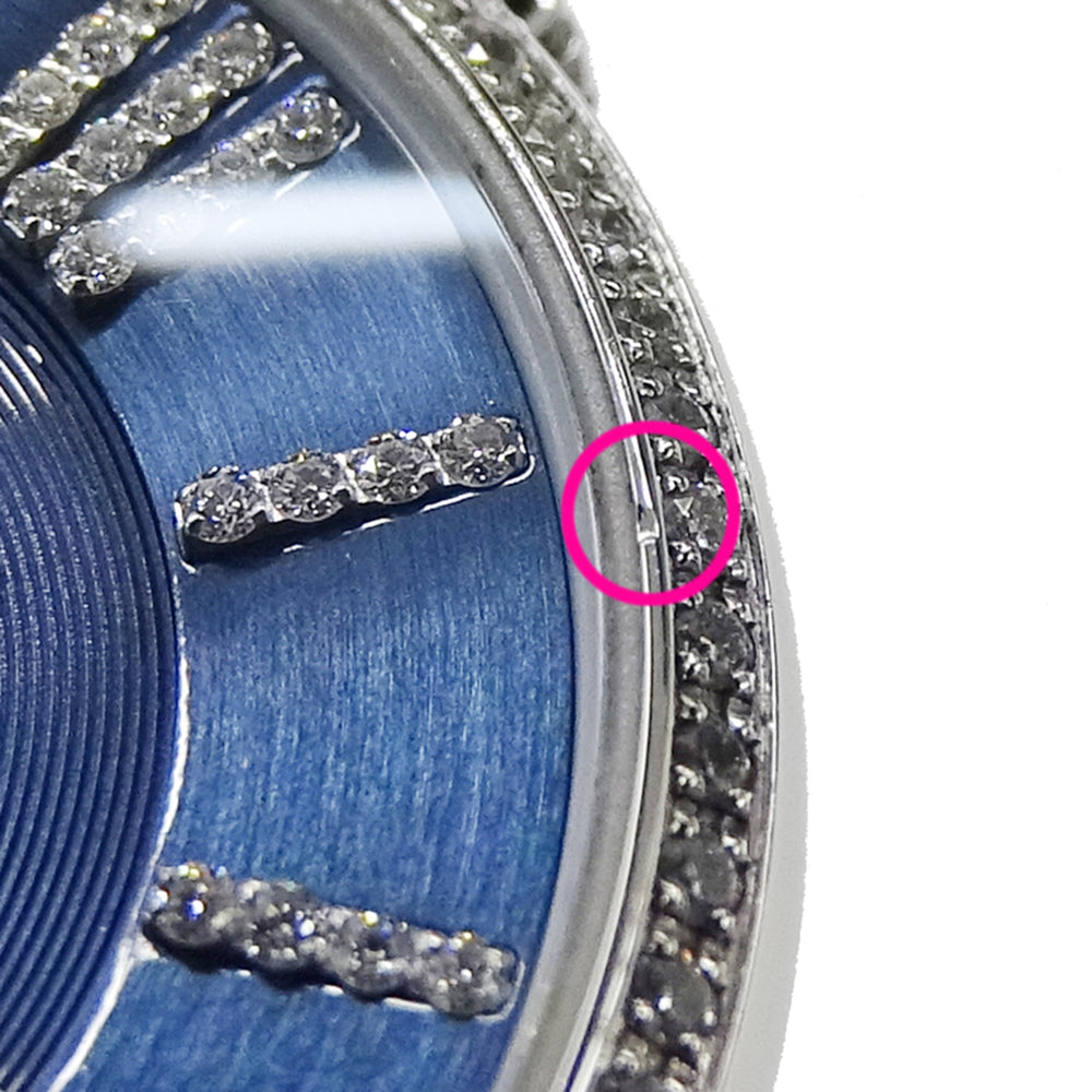 Tiffany & Co. Women's Atlas Diamond Quartz Watch, Stainless Steel (SS), Silver/Navy, 69291651, Polished — Good