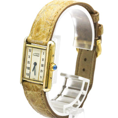 CARTIER Must Tank Vermeil Gold Plated Quartz Ladies Watch 5057001 — Good