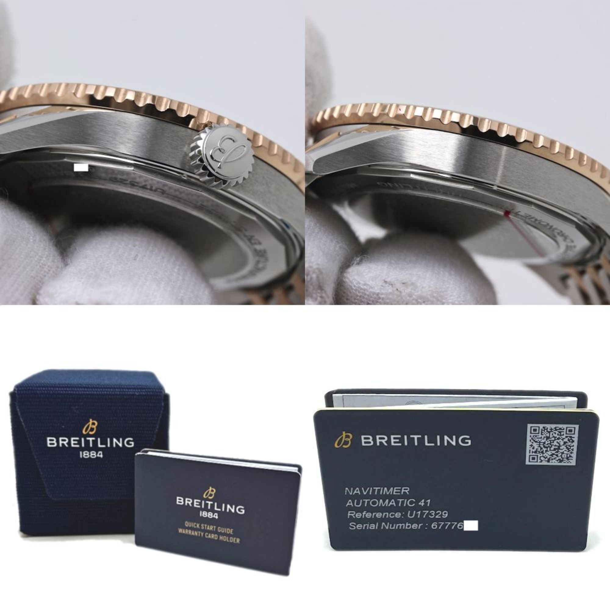BREITLING Navitimer Automatic 41 U17329F41G1U1 U17329 Men's Watch 18KRG 40176 — Like New