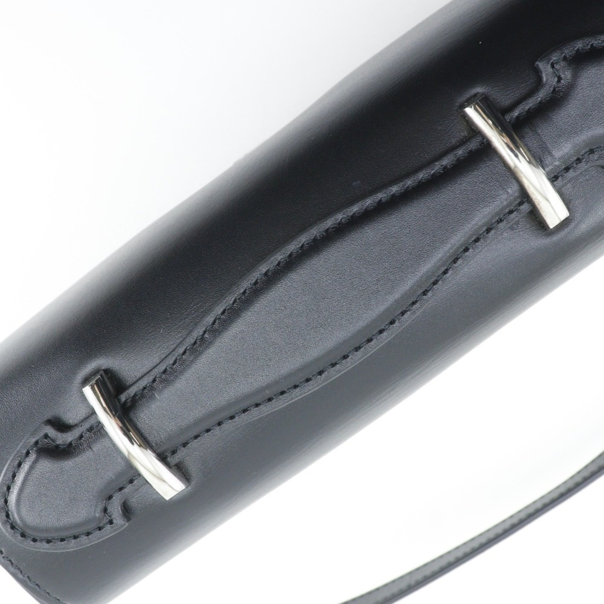 Gucci Petit GG Shoulder Bag, Double G, 2-Way, 739722, Leather, Black, Flap, GG, Women's — Like New
