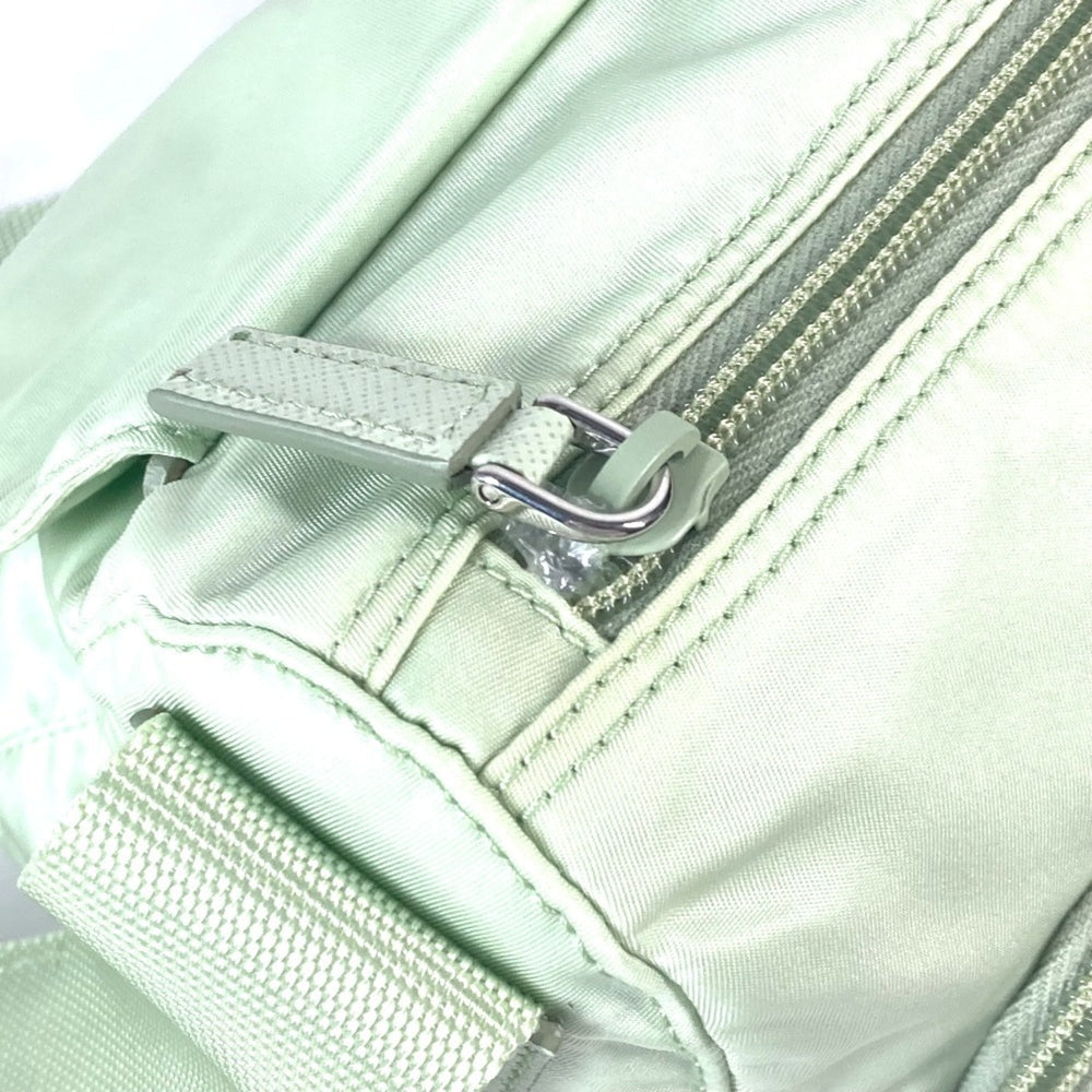 PRADA 1BD953 Triangle Plate Re-Nylon Shoulder Bag Nylon Women's ACQUA Aqua Green E-240920-15 — Like New