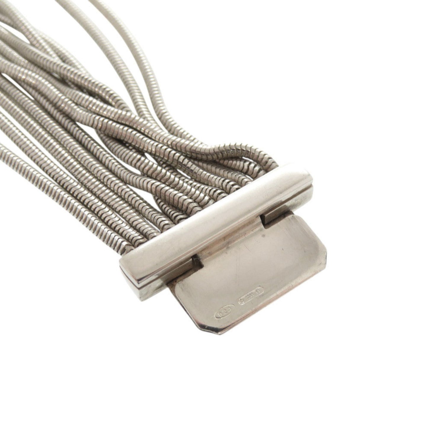 Gucci Vintage 12-Strand Snake Chain Sterling Silver Bracelet 0521 GUCCI