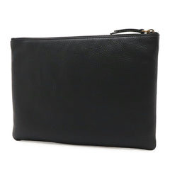 GUCCI Animalier Tiger Head Clutch Bag, Second Handbag, Pouch, Leather, Black, 453165 — Like New