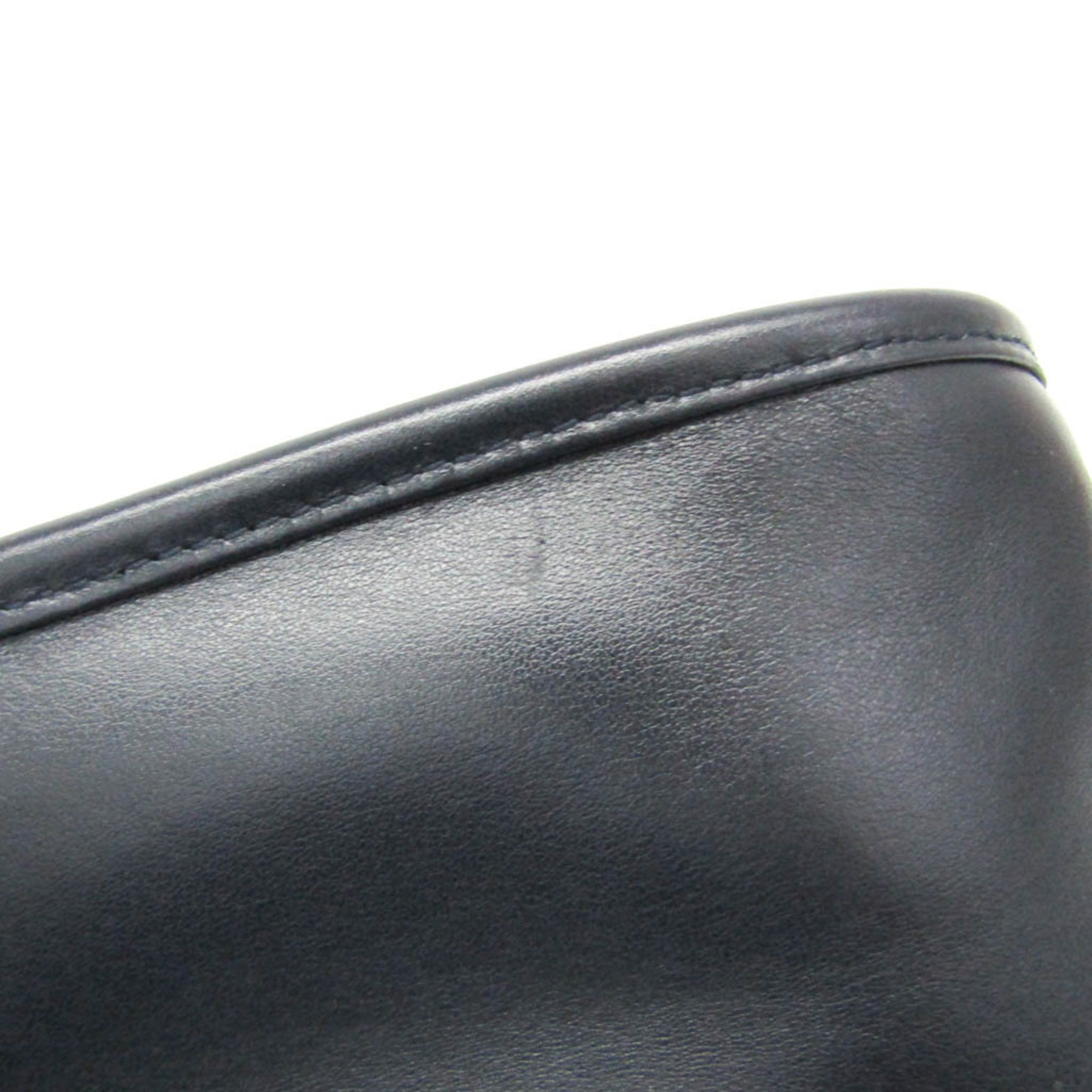Prada 2VH047 Men's Leather Messenger Bag,Shoulder Bag Black,Dark Navy — Like New