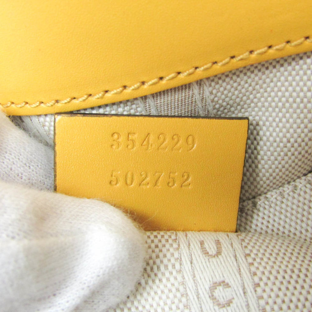 Gucci Bright Diamante 354229 Women's Leather Handbag,Shoulder Bag Yellow — Like New