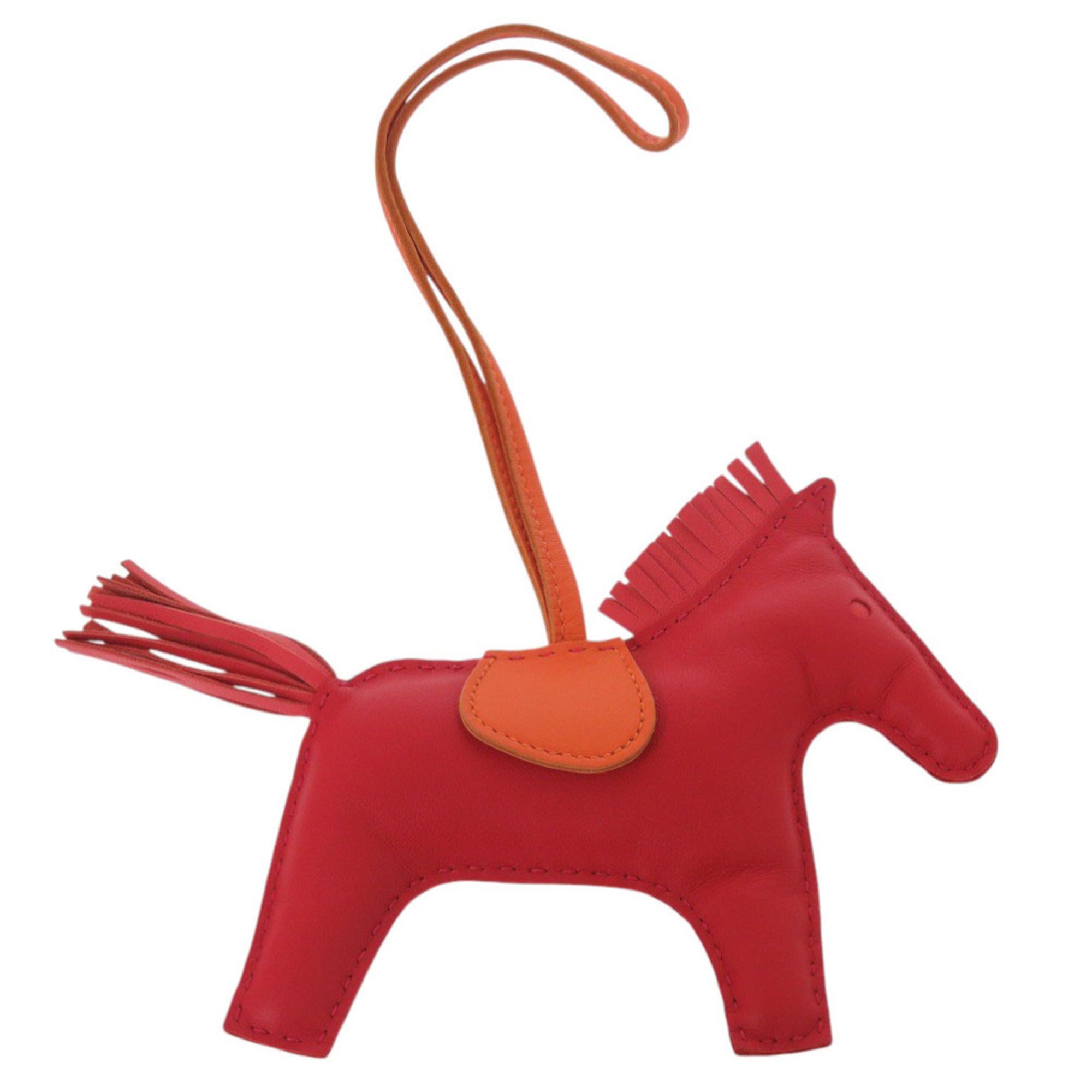 Hermès Rodeo MM Anjou Milo Rouge Indian Rose Jaipur Hu Bag Charm 1028 HERMES