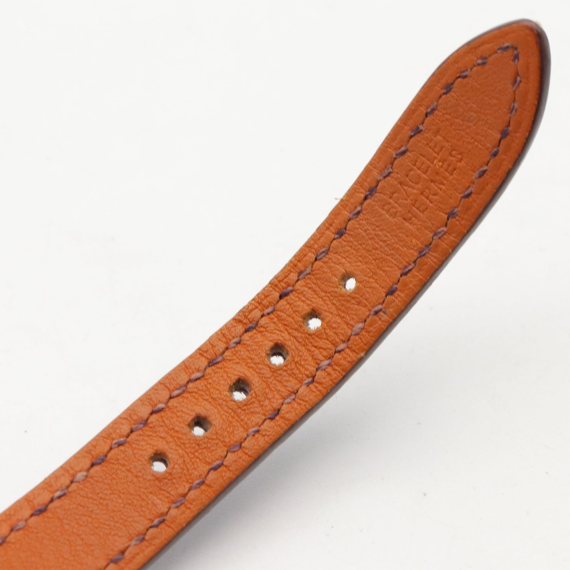 Hermes Cape Cod Tonneau Double Tour Watch, Stainless Steel, Leather Strap, Women's, White (CT1.210) — Very Good