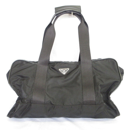PRADA Prada Triangle Logo Plate Nylon 2-Way Boston Bag/Shoulder Bag Black for Men and Women