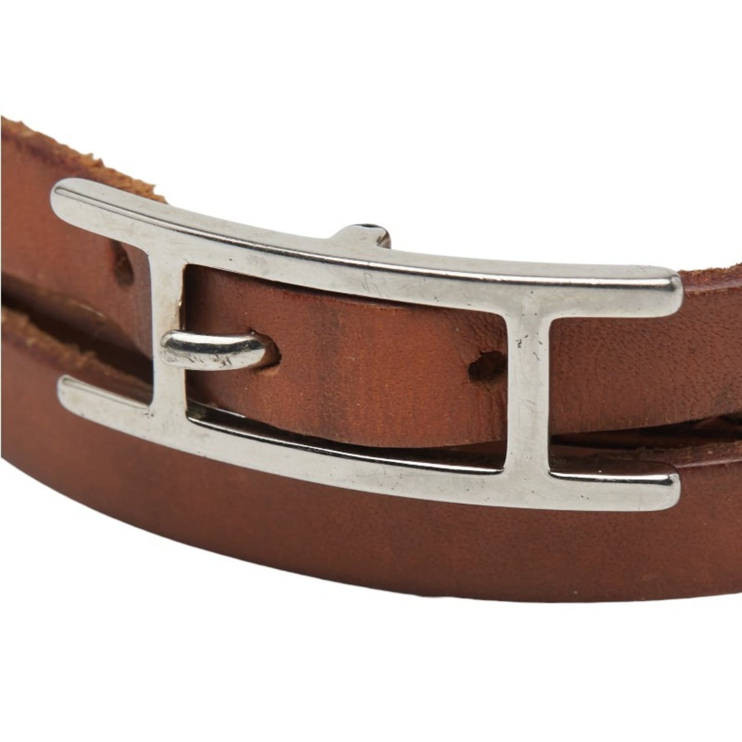 Hermes Api 3 Bracelet, 3-Row Brown Leather, Women's, HERMES