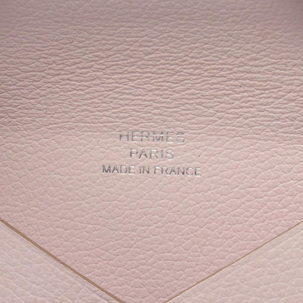 Hermes Hermès Calvi wallet, coin purse, leather, Evercolor, women's, pink