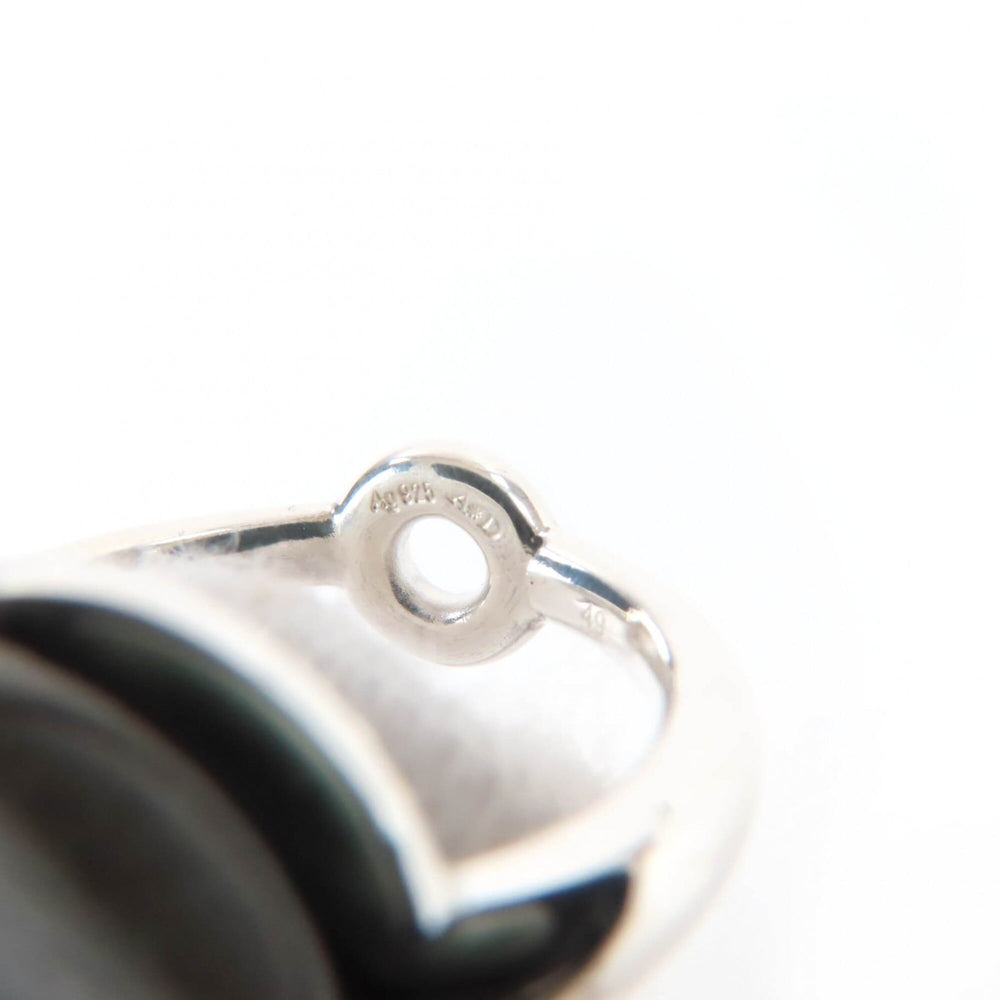 HERMES Vintage AG925 Sterling Silver Ring with Sellier Hardware, Size 49 (approximately equivalent to Japanese size), Weight: 5.4g, Women's — Like New