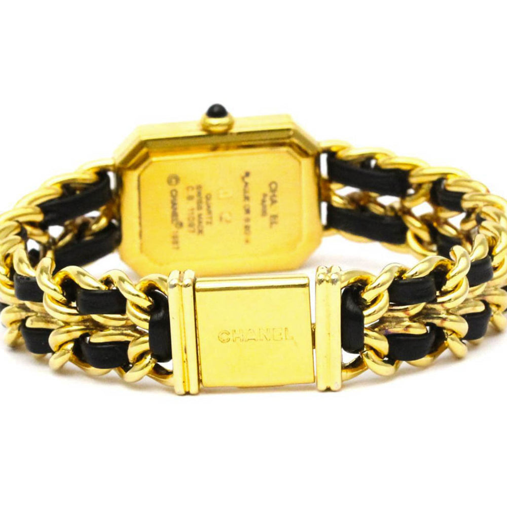 CHANEL Premiere Size L Gold Plated Quartz Ladies Watch H0001 — Good