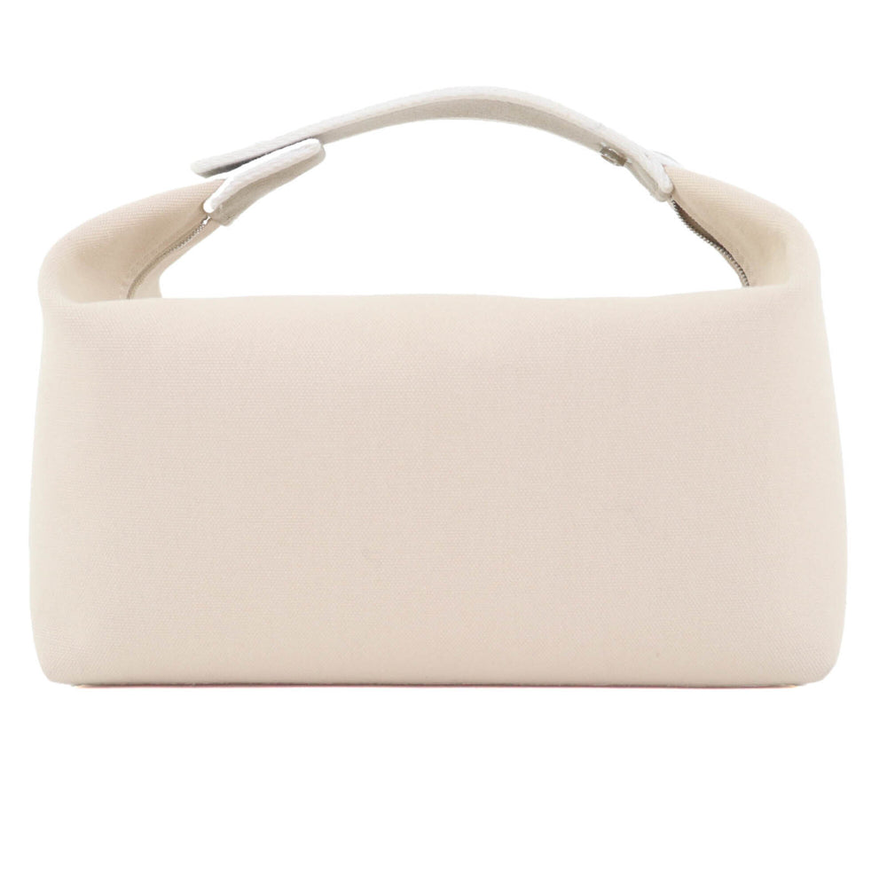 HERMES Bride-à-Brac GM 100% Cotton H Logo Sellier Button Handbag Pouch Ivory Made in France Women's — Like New