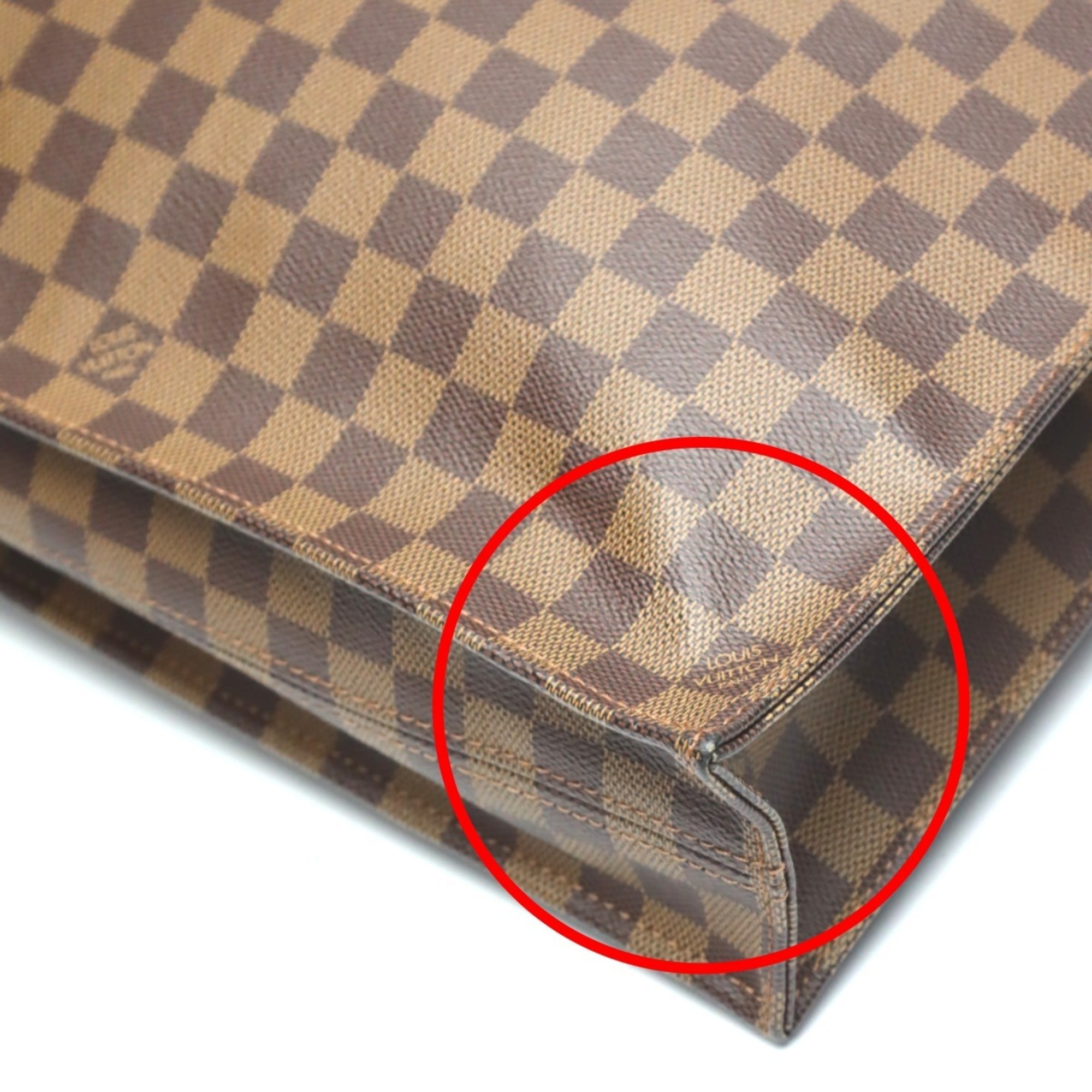 Louis Vuitton LOUIS VUITTON Handbag Tote Bag Damier Sac Plat Canvas N51140 Ebene LV — Like New