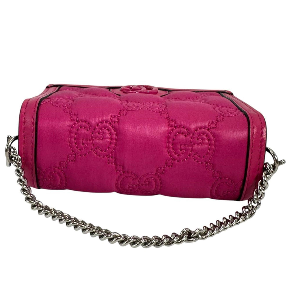 GUCCI Handbag 2WAY Bag GG Mini Matelasse Nylon Pink — Like New