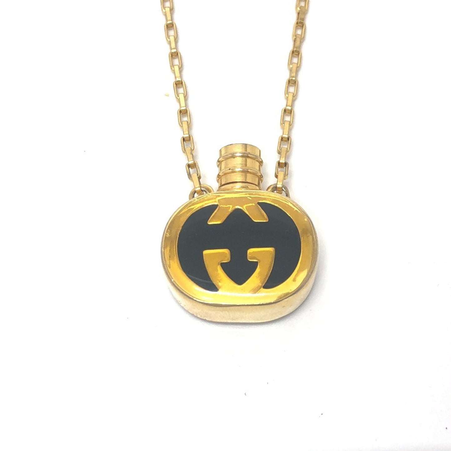 GUCCI GG Perfume Bottle Chain Necklace Accessory Small Item GP Women's Gold