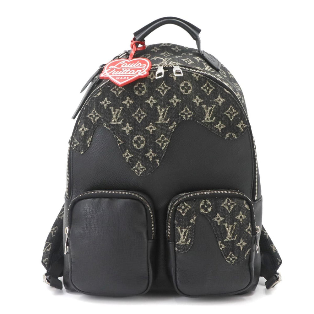 Louis Vuitton LV Squared Multipocket Backpack Monogram Denim Leather Noir M45973 RFID — Like New