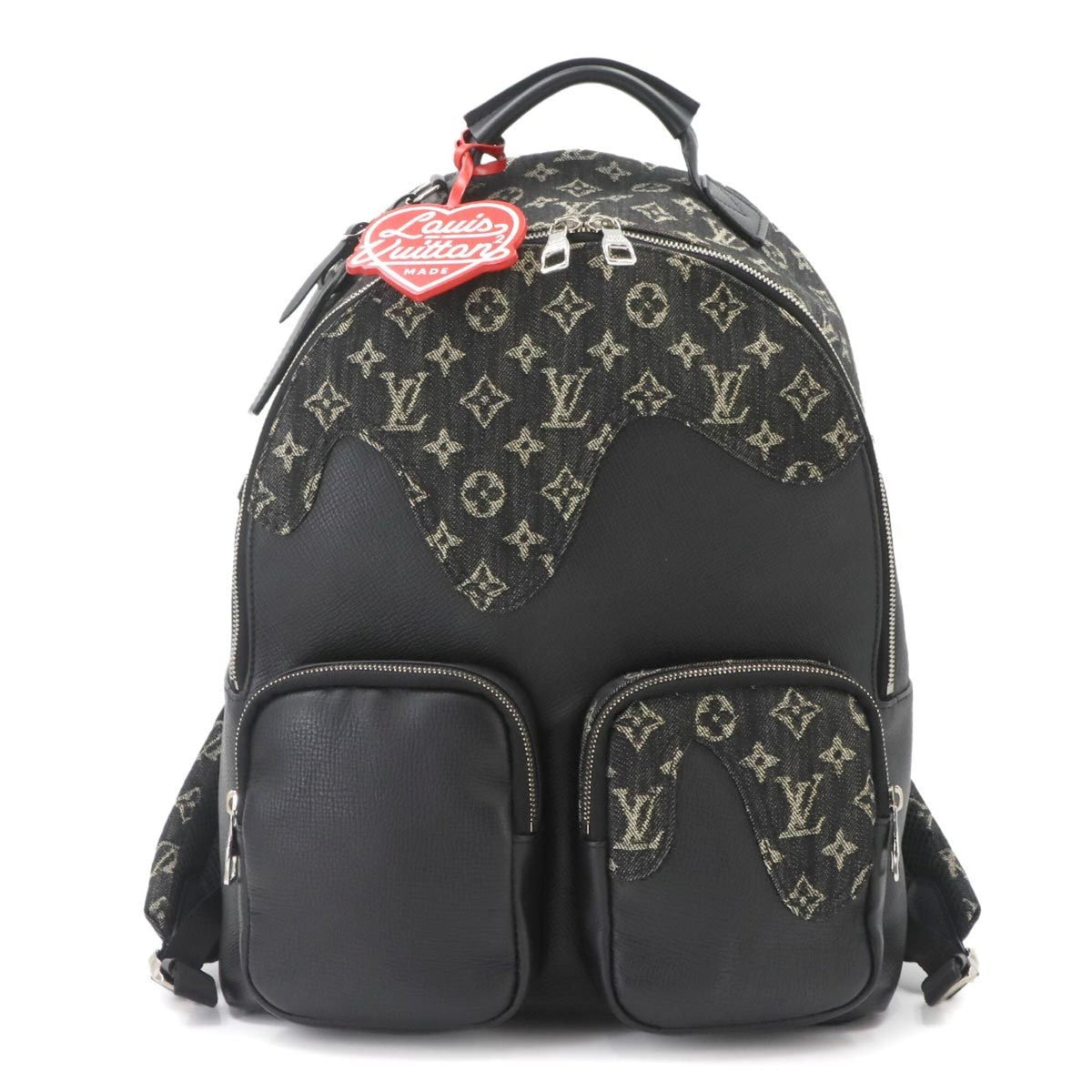 Louis Vuitton LV Squared Multipocket Backpack Monogram Denim Leather Noir M45973 RFID — Like New