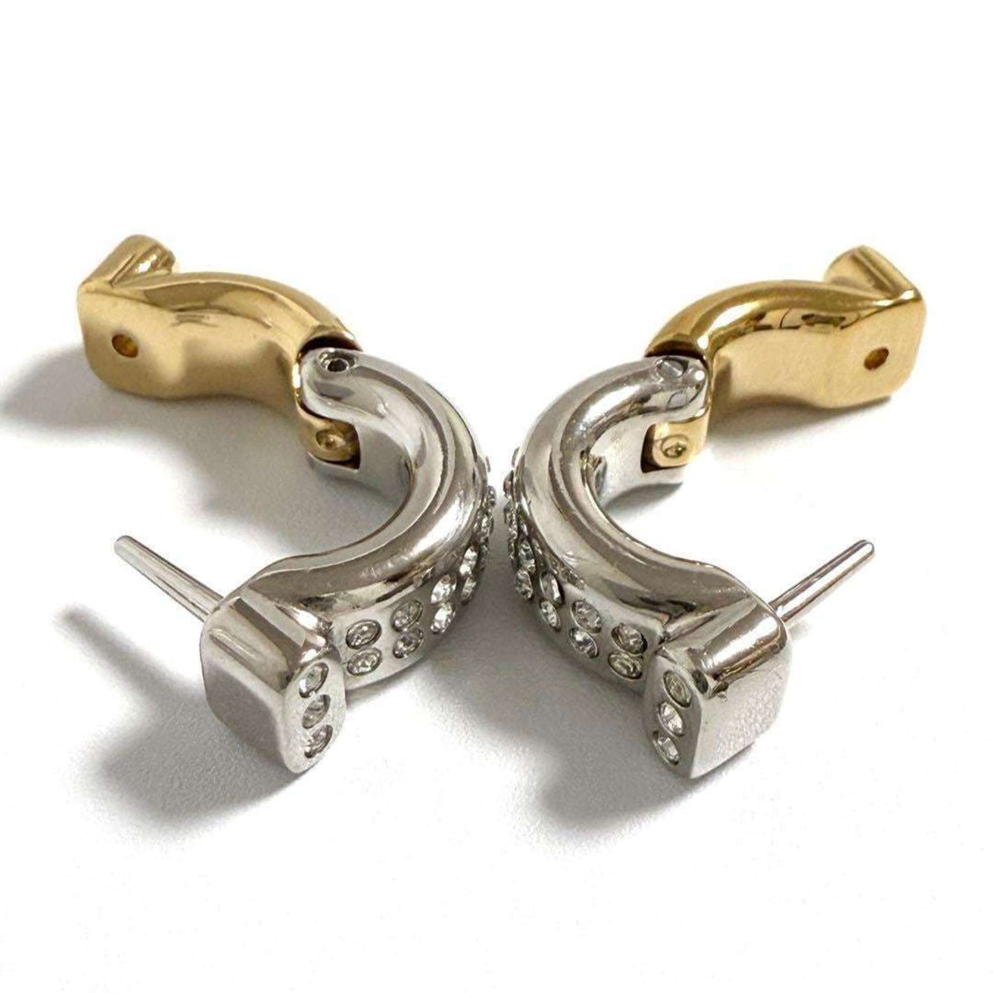 Salvatore Ferragamo Ferragamo Women's Gancini Crystal Hoop Earrings