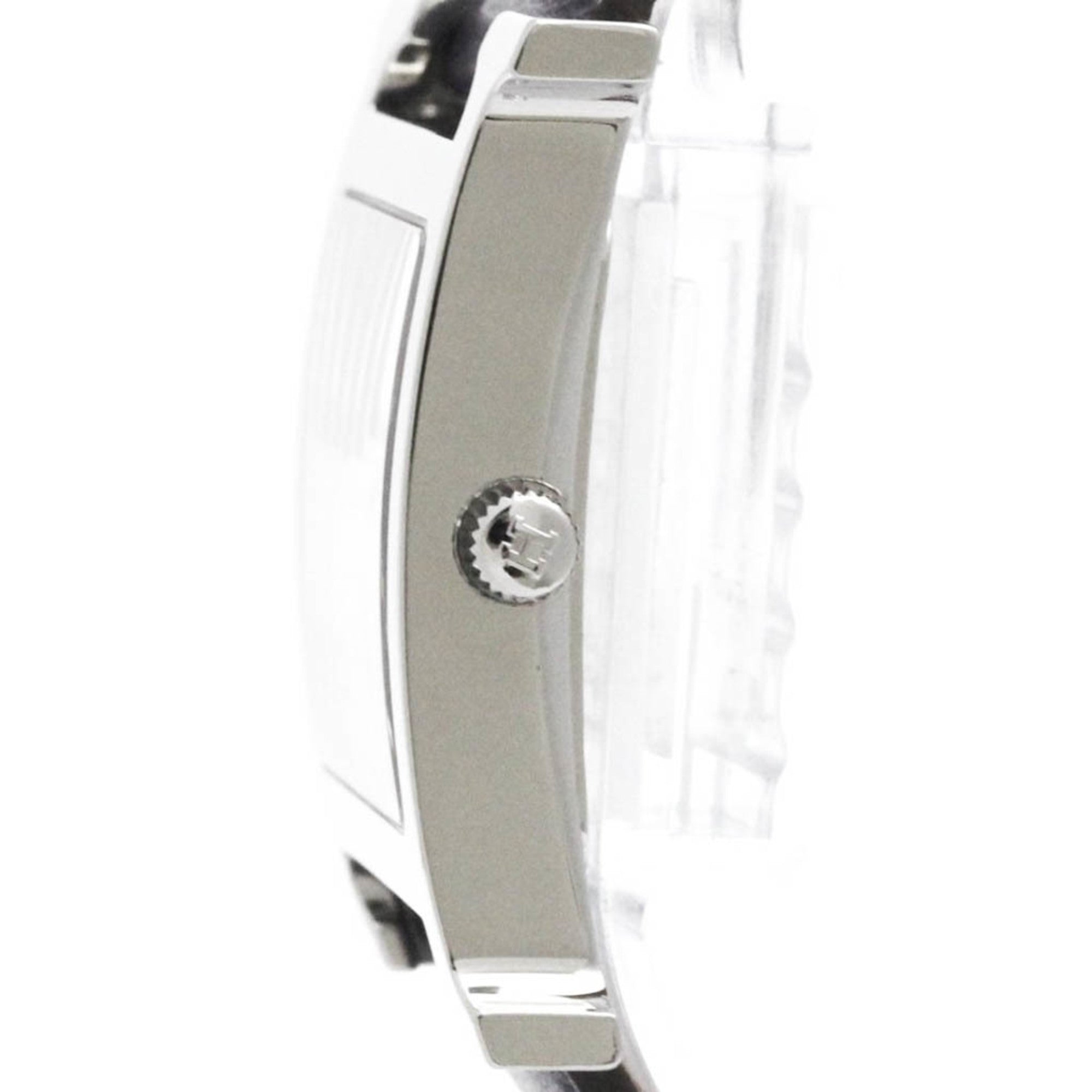 HERMES H Wach Steel Leather Quartz Mens Watch HH1.810 Polished — Very Good
