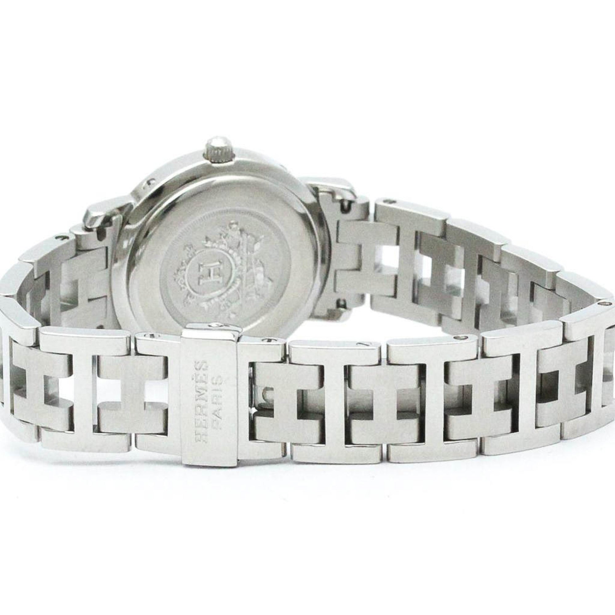 Hermes Clipper Quartz Stainless Steel Women's Dress Watch CL4.210 — Very Good