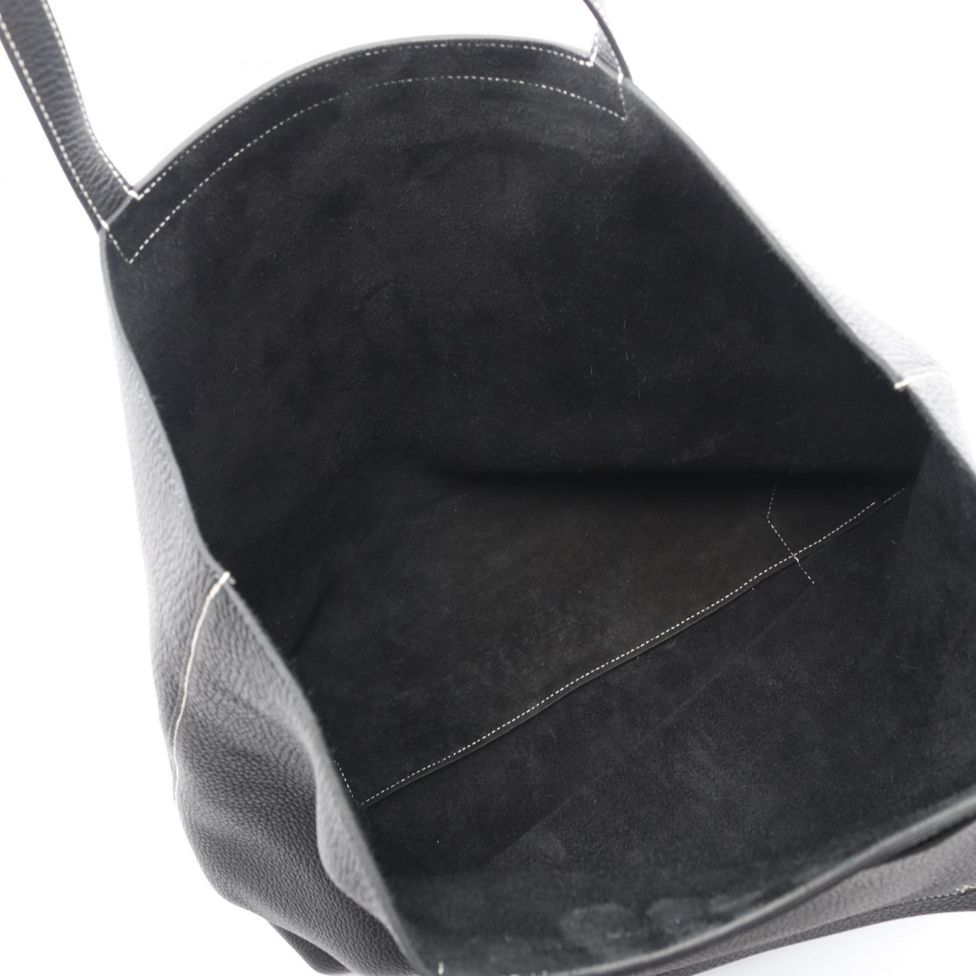 Hermes Hermès Cabas Serie 46 Tote Bag, Handbag, Taurillon Clemence Leather, Women's, Black