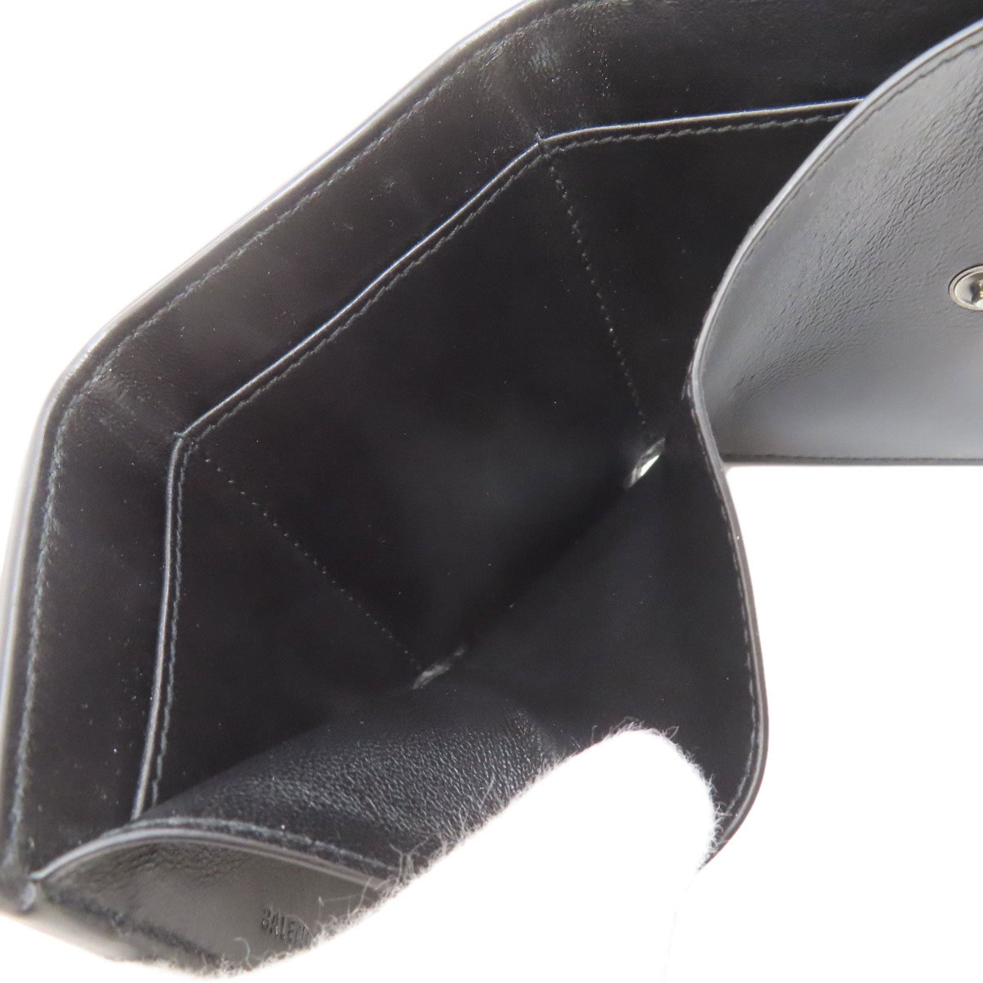 Balenciaga Compact Wallet Logo Bifold Leather Women's BALENCIAGA