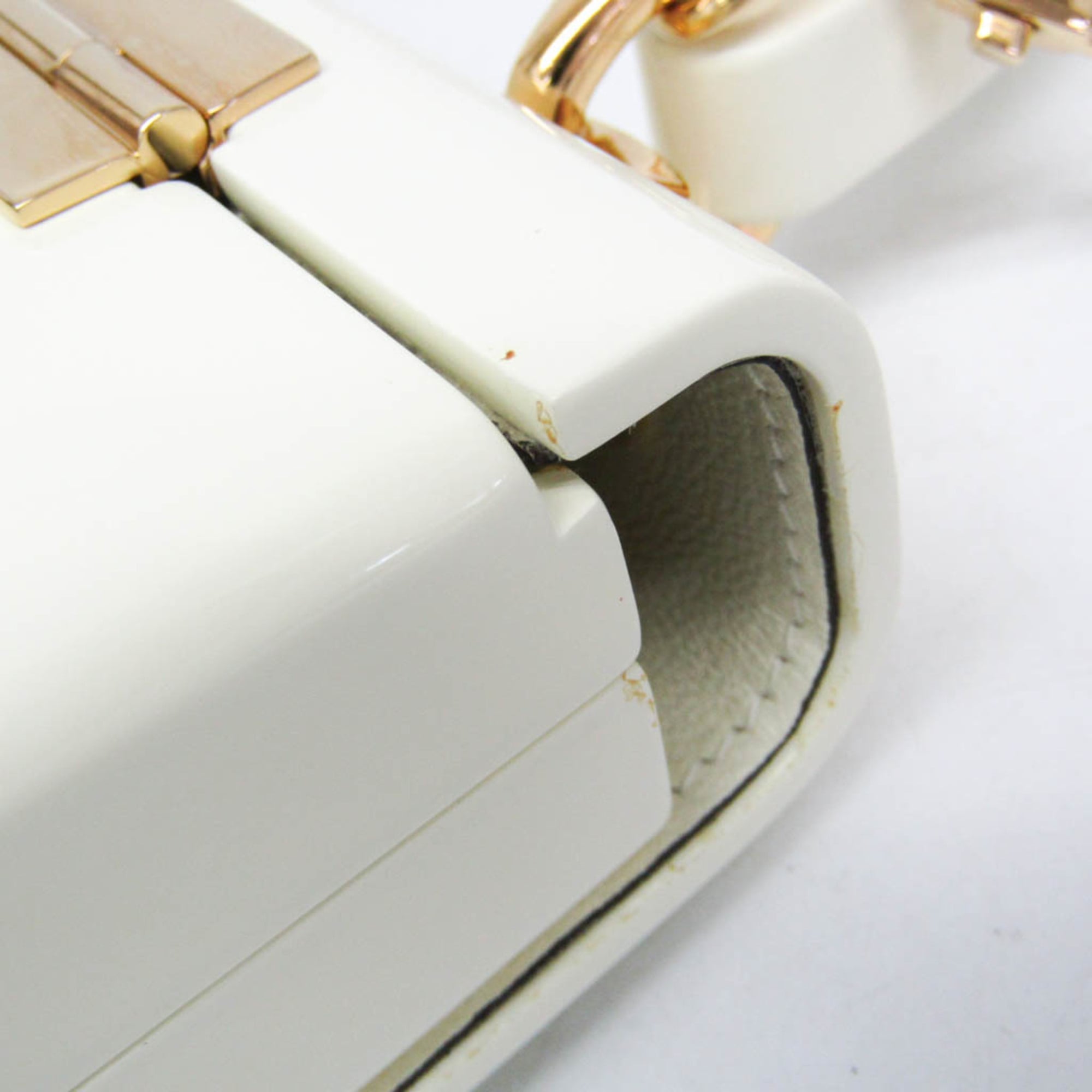 Gucci Sylvie 1969 Acrylic Mini 589482 Women's Acrylic Handbag,Shoulder Bag White — Like New