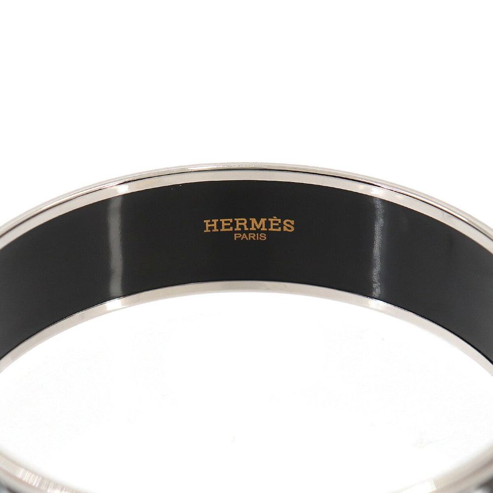 Hermes HERMES Email GM Bangle Bracelet Guadalquivir Black White Silver — New - Store Return