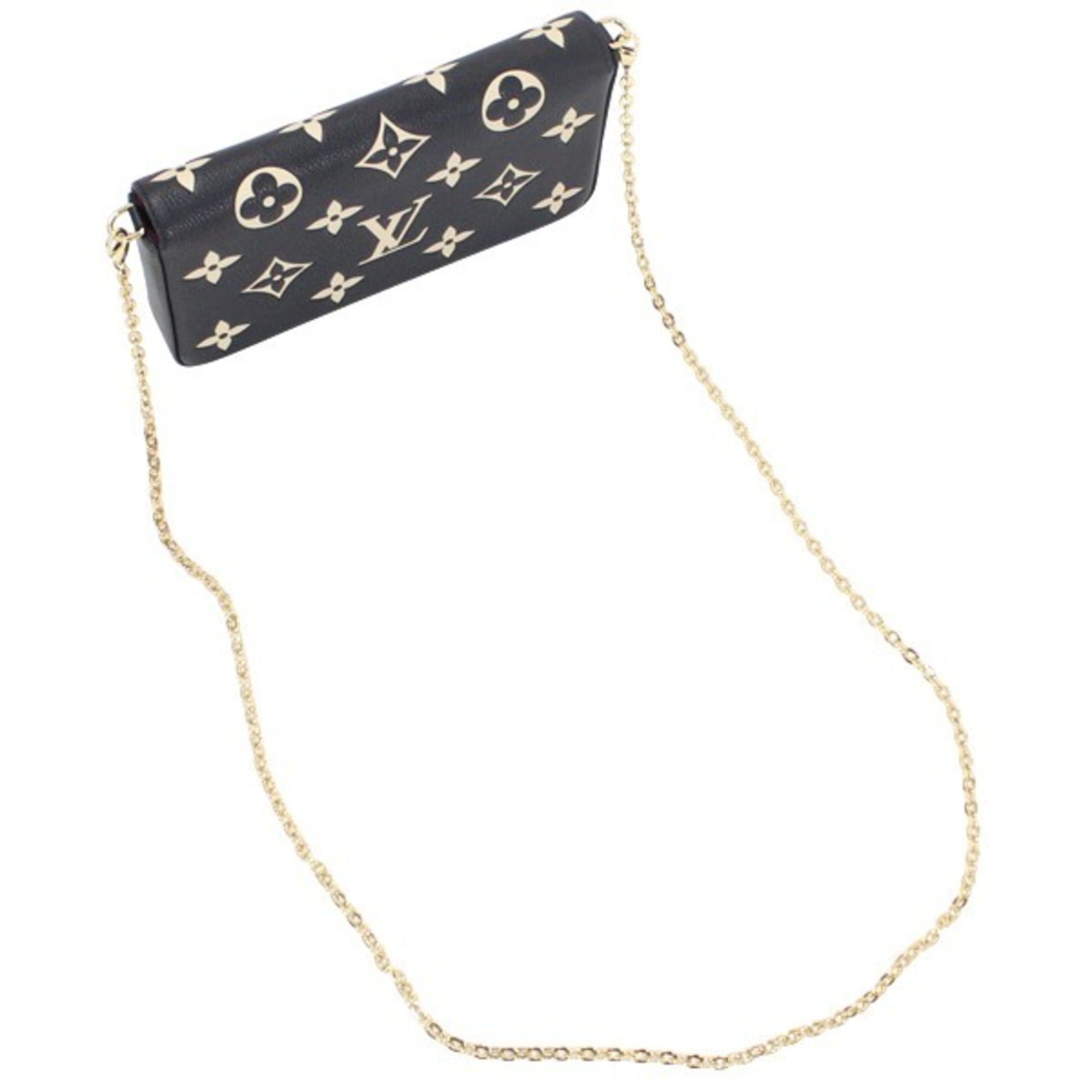 Louis Vuitton Pochette Felicie Monogram Empreinte Leather Shoulder Bag M82479 Women's Clutch LOUIS VUITTON KM3025 — Like New