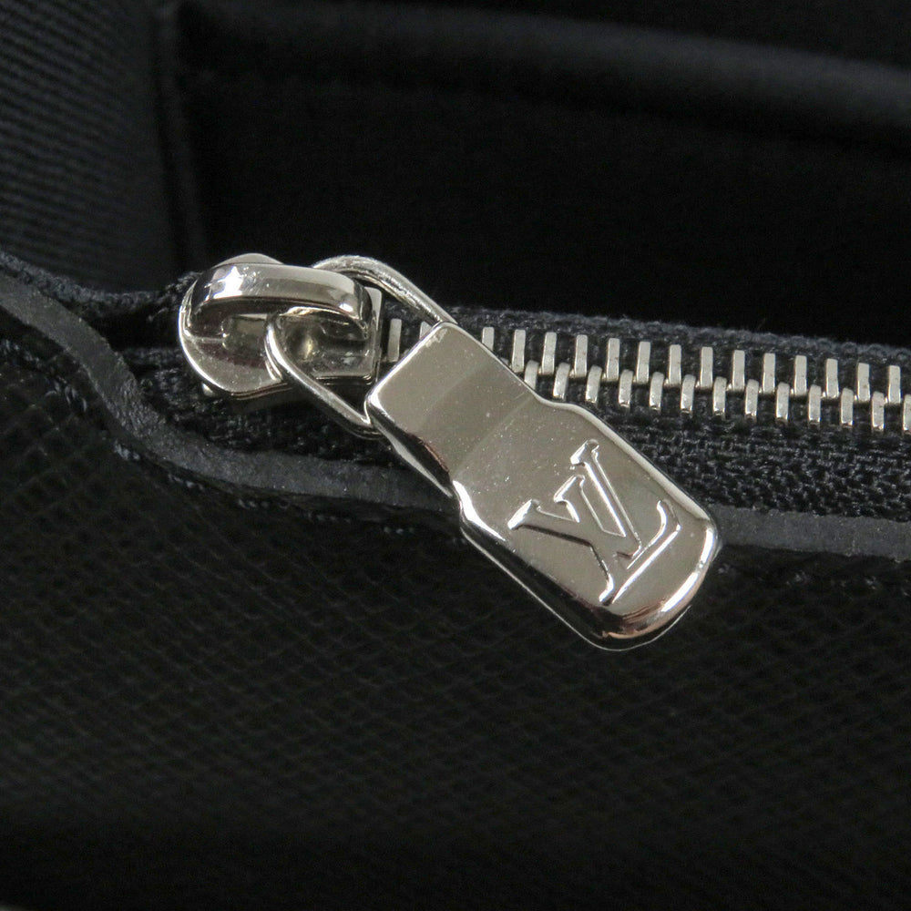 LOUIS VUITTON M32622 Taiga Anton LV Logo Embossed Briefcase Shoulder Bag Ardoise Made in France Men's — Like New