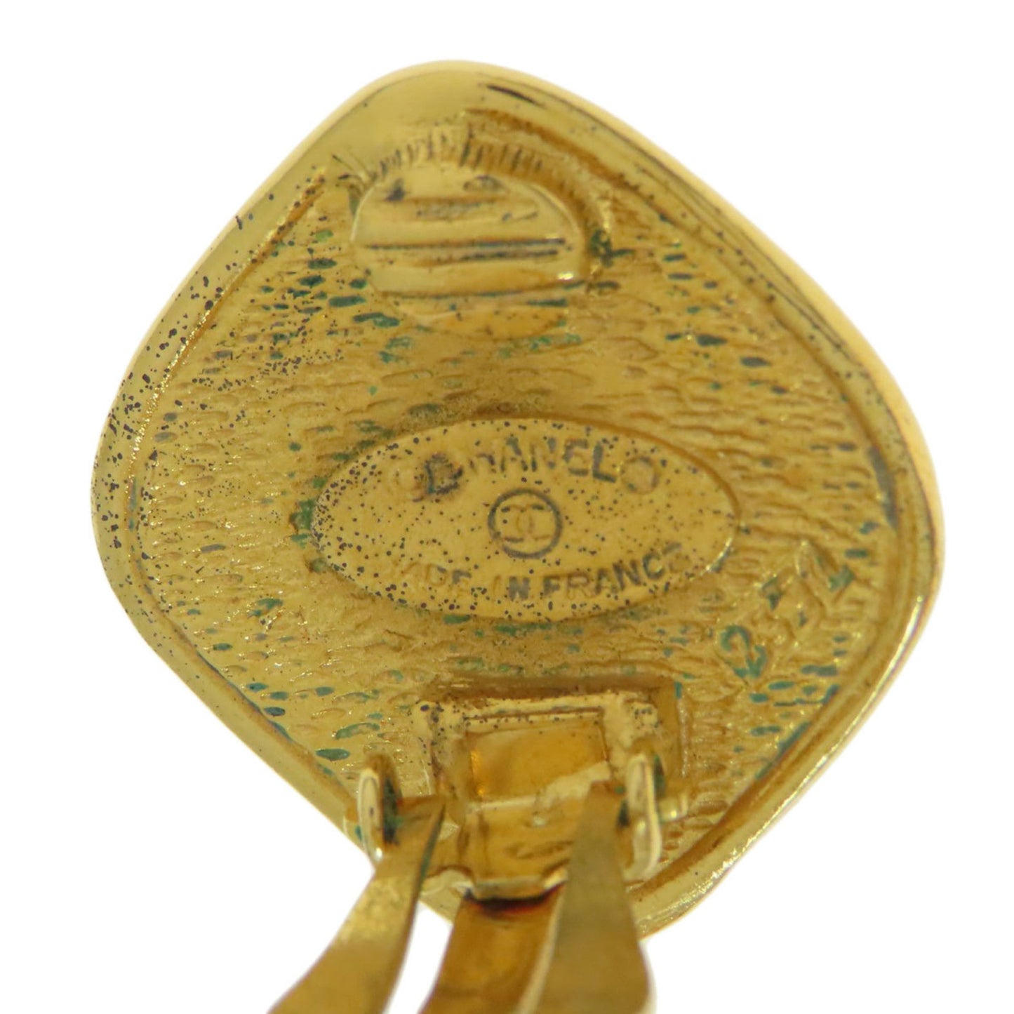 Chanel logo chain earrings in metal for women