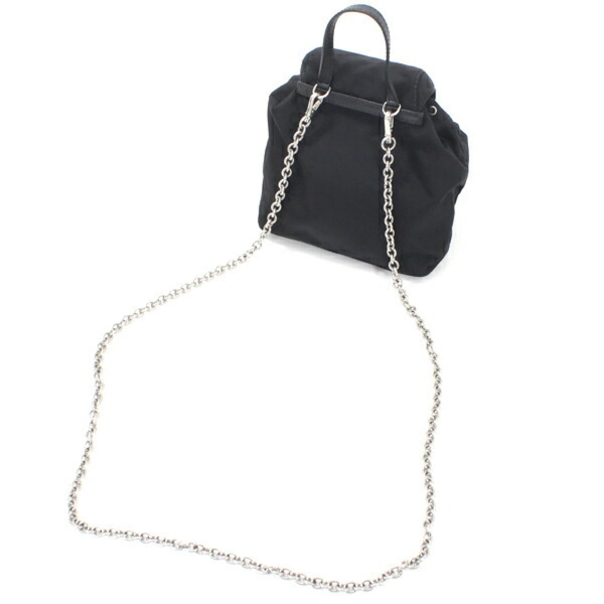 Prada PRADA Shoulder Bag Mini Backpack Nylon Black 1BH029 Women's NERO KM2805 — Like New