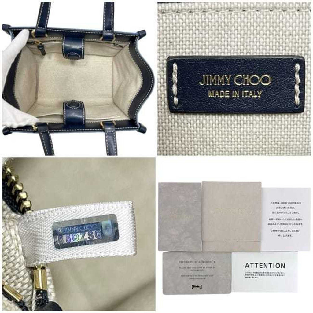 Jimmy Choo 2-way bag f-24513 denim blue navy JI1630AW001266 washed leather 55SG JIMMY CHOO handbag crossbody shoulder embroidered women's