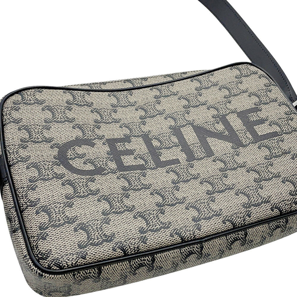 Celine Triomphe Horizontal Medium Shoulder Bag, Handbag 194502, Black — Like New