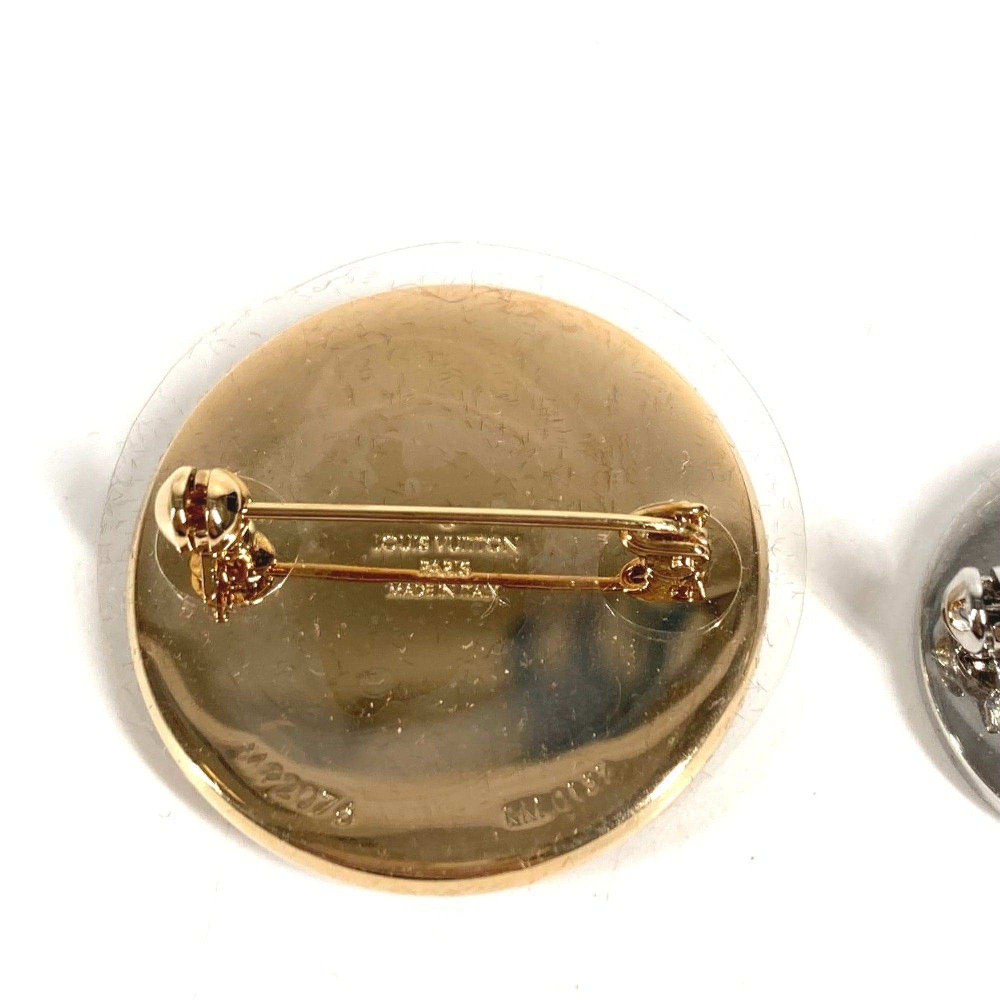 LOUIS VUITTON x Supreme Collaboration Monogram Box Logo Brooch Set (2 pieces) - Canvas Brown Red — Like New
