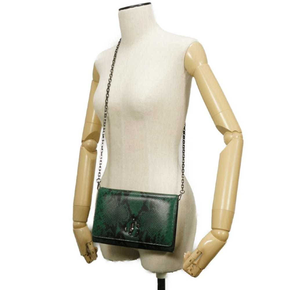 Jimmy Choo JIMMY CHOO Shoulder Bag Varenne Chain New Logo Snake 2WAY Clutch JC Green 202VARENNE Men's Women's — New - Store Return