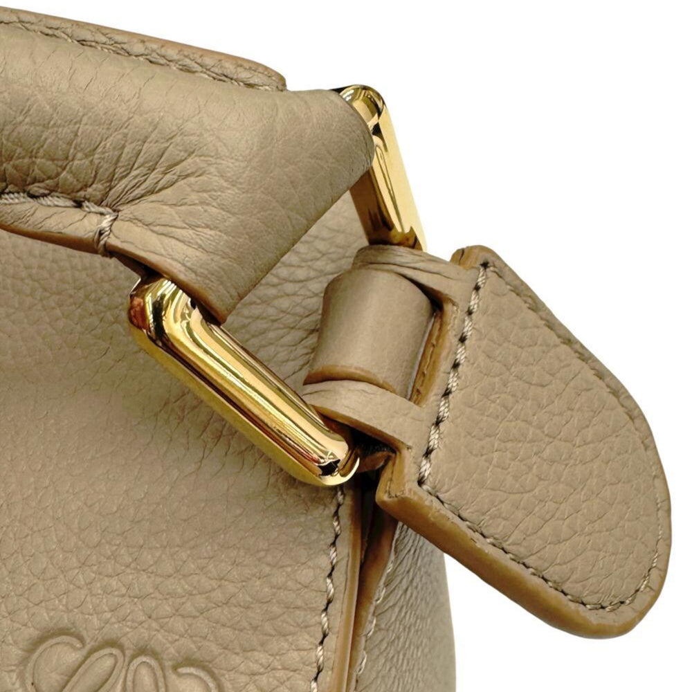 LOEWE Puzzle Edge Small A510P60X30 Sand Calfskin Shoulder Bag Handbag Gold Hardware Women's — Like New