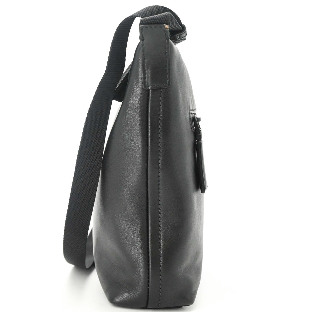 PRADA Prada Shoulder Bag Leather Triangle Black Blue 2VH078 — New - Store Return