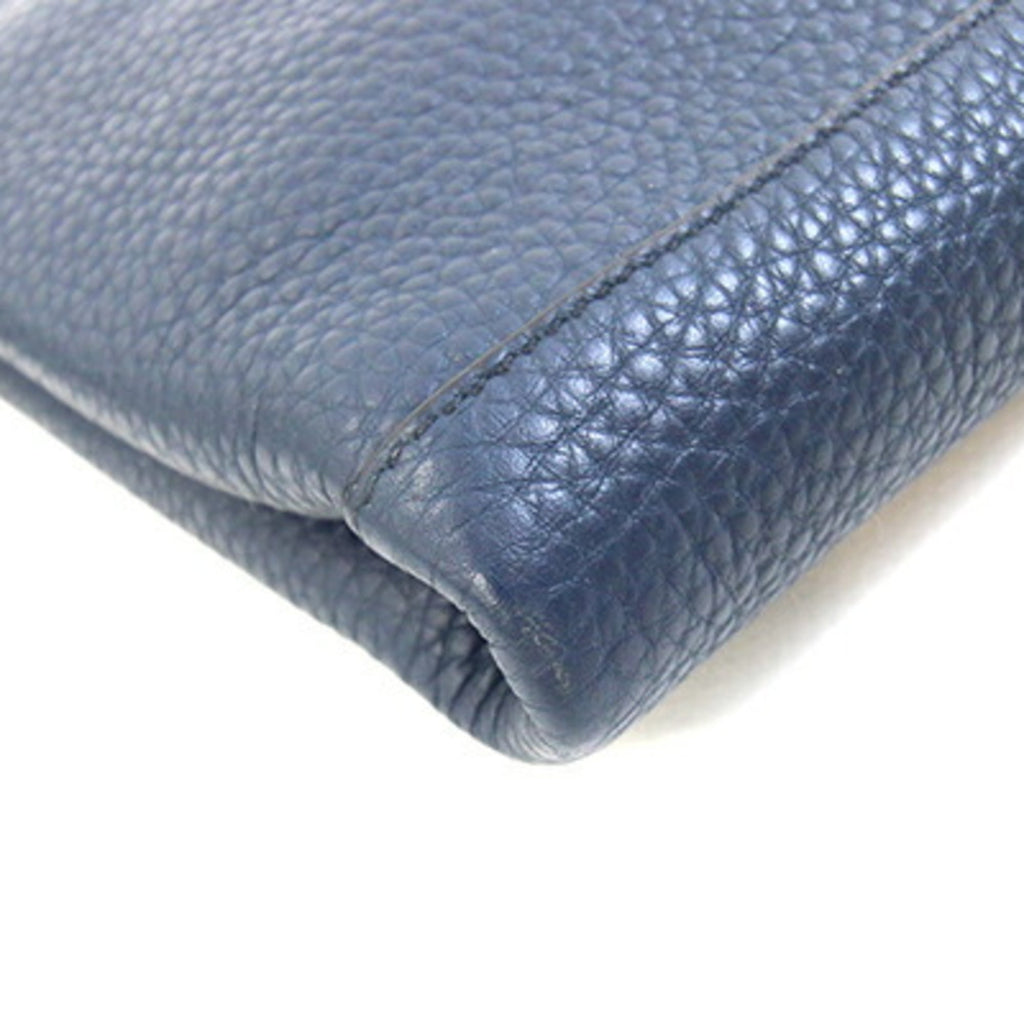 Prada Shoulder Bag 1BH050 Navy Leather Crossbody for Women