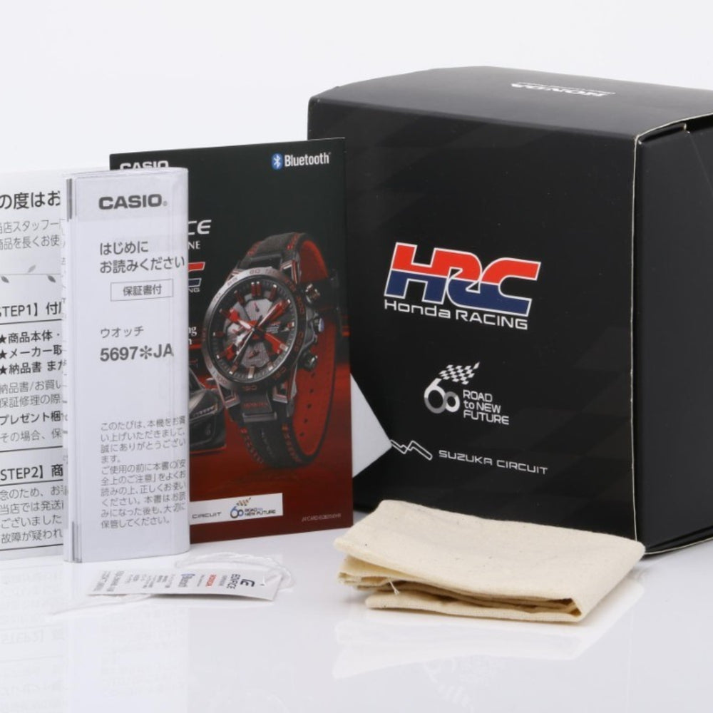 CASIO Edifice Sospensione Honda Racing Red Edition EQB2000HR1AJR Black Stainless Steel Men's Watch — Very Good