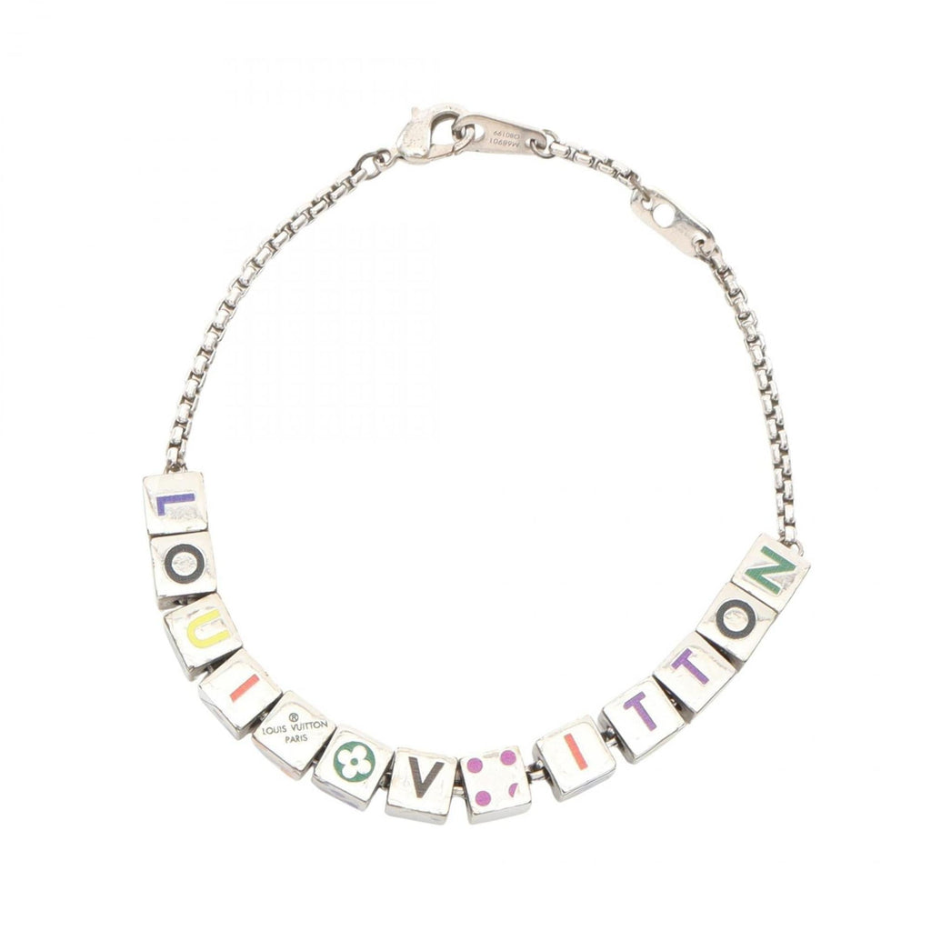 Louis Vuitton LV Play It Bracelet, Stainless Steel, Women's, Silver, Multicolor