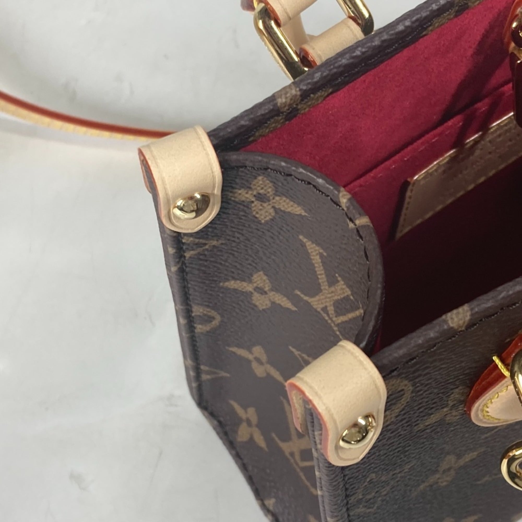 LOUIS VUITTON M13668 LV x TM On the Go BB Monogram Takashi Murakami Handbag Canvas Men's Women's Brown — New - Store Return